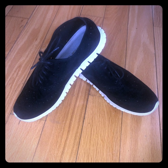 cole haan zerogrand black suede
